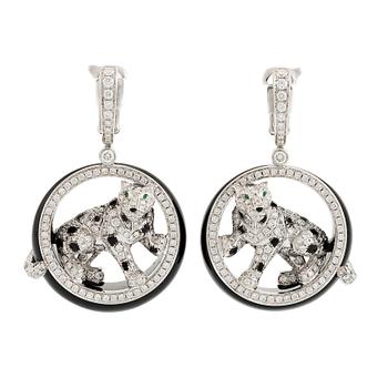 470. A pair of Cartier Panthère earrings.