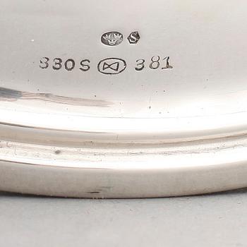 LJUSSTAKAR, ett par, silver, Norge, 1900-talets första hälft.