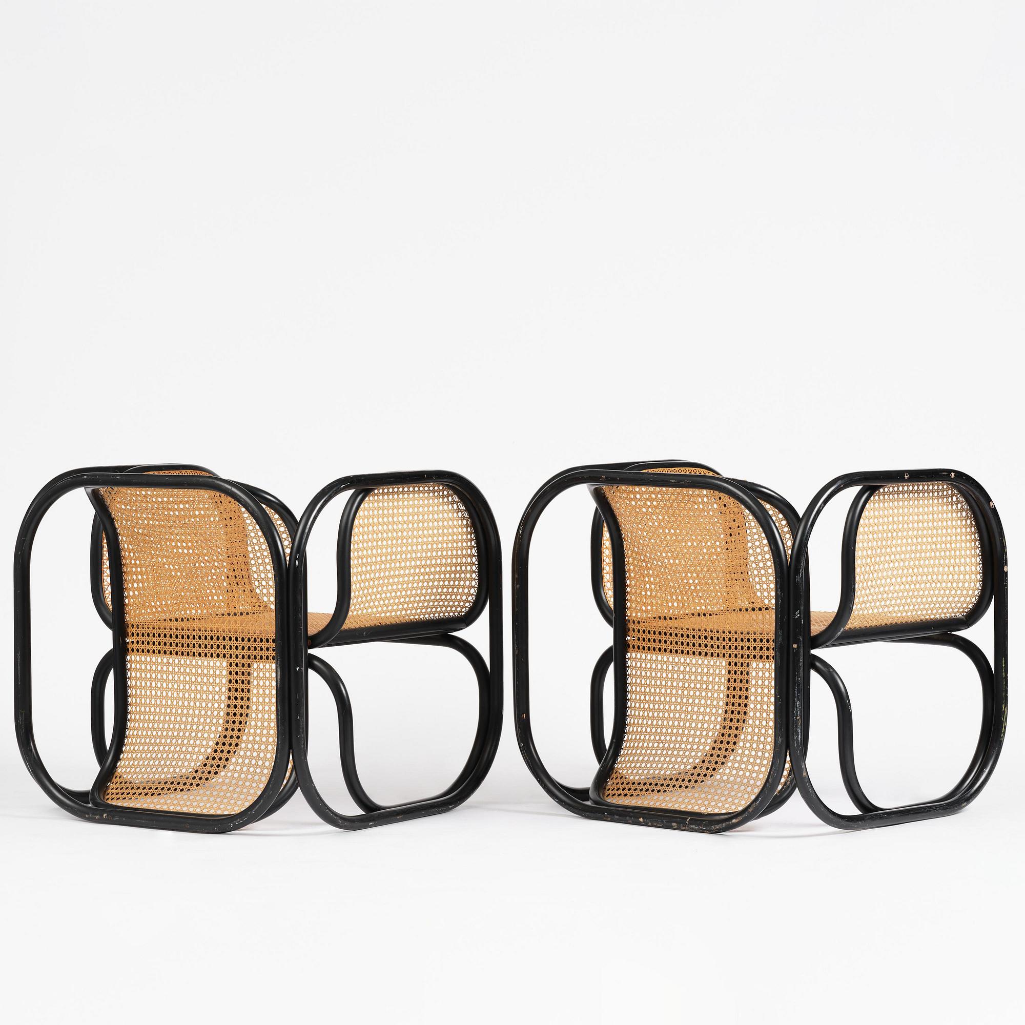 Jan Bocan, fåtöljer, ett par, Thonet, utförda för Tjeckoslovakiska ambassaden, Stockholm, 1972.