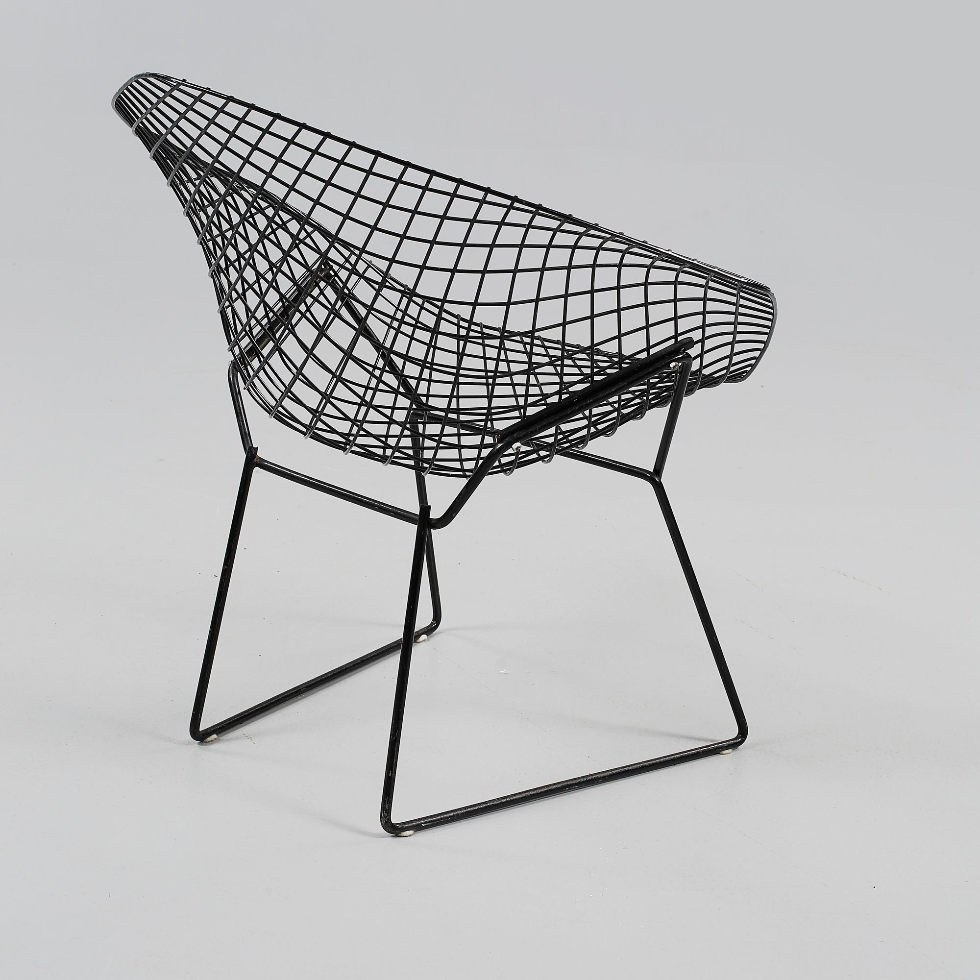 FÅTÖLJ, "Diamond chair", Harry Bertoia, 1900-talets tredje kvartal.
