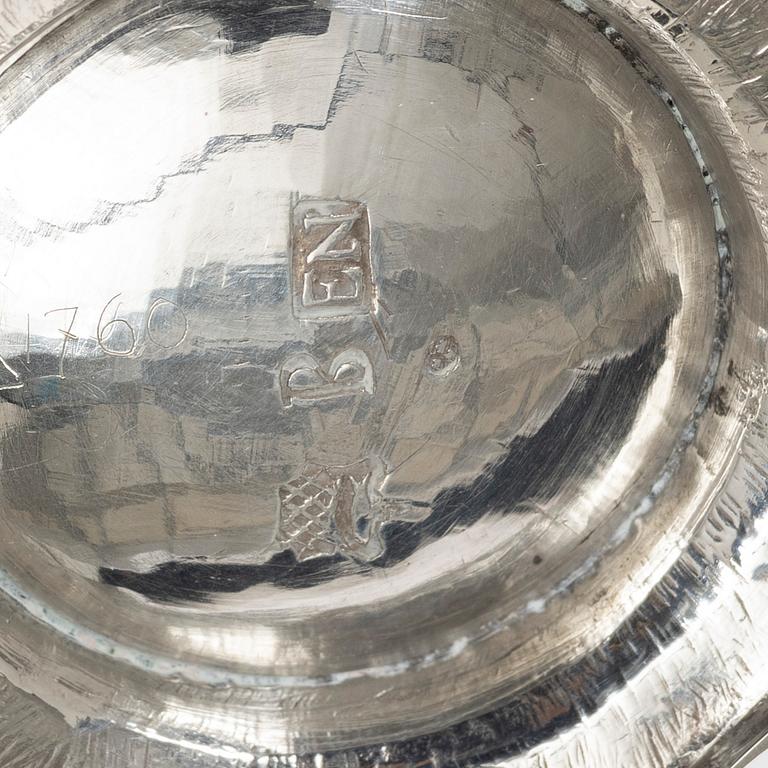 A Swedish Rococo silver beaker, mark of Elias Noreus, Östhammar 1760.