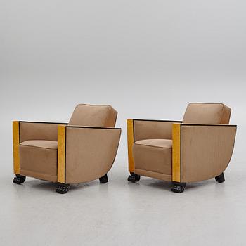 Fåtöljer, ett par, Art Déco, 1930-tal.