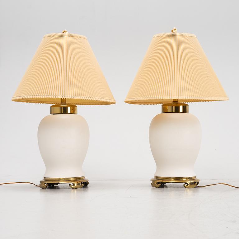 A pair of table lamps, Ethan Allen, The United States, second half of the 20th century.