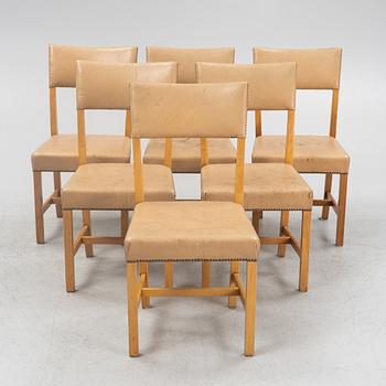 Josef Frank, a set of six model 2087 beech wood chairs for Gemla, second part of the 20th Century.