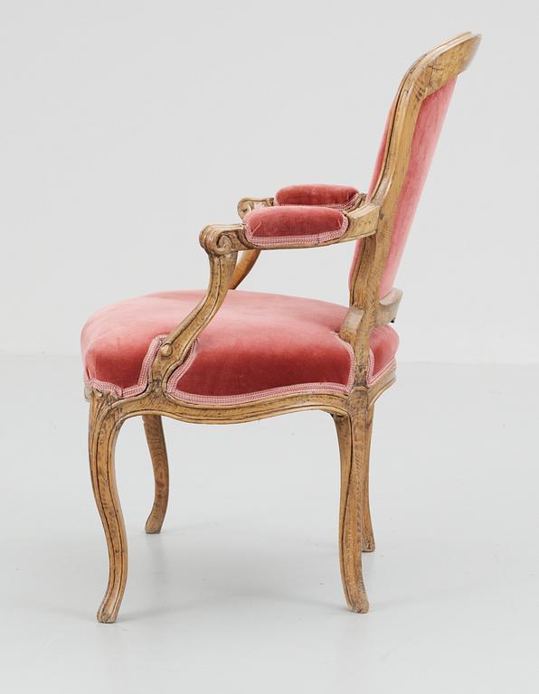 A 18th cent Rococo armchair.