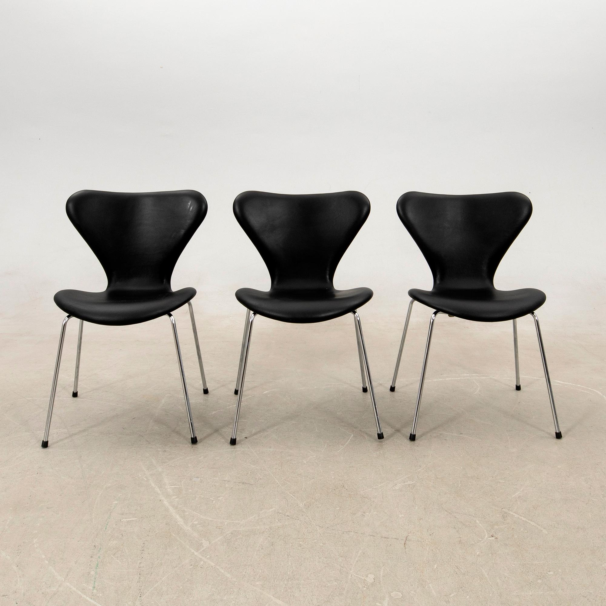 Arne Jacobsen, stolar 6 st för Fritz Hansen Danmark.