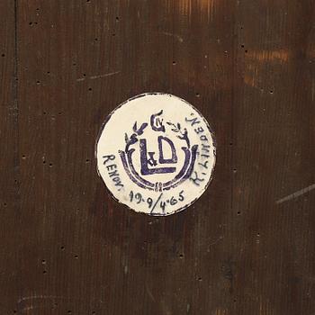 A veneered, barocque  writing cupbord.