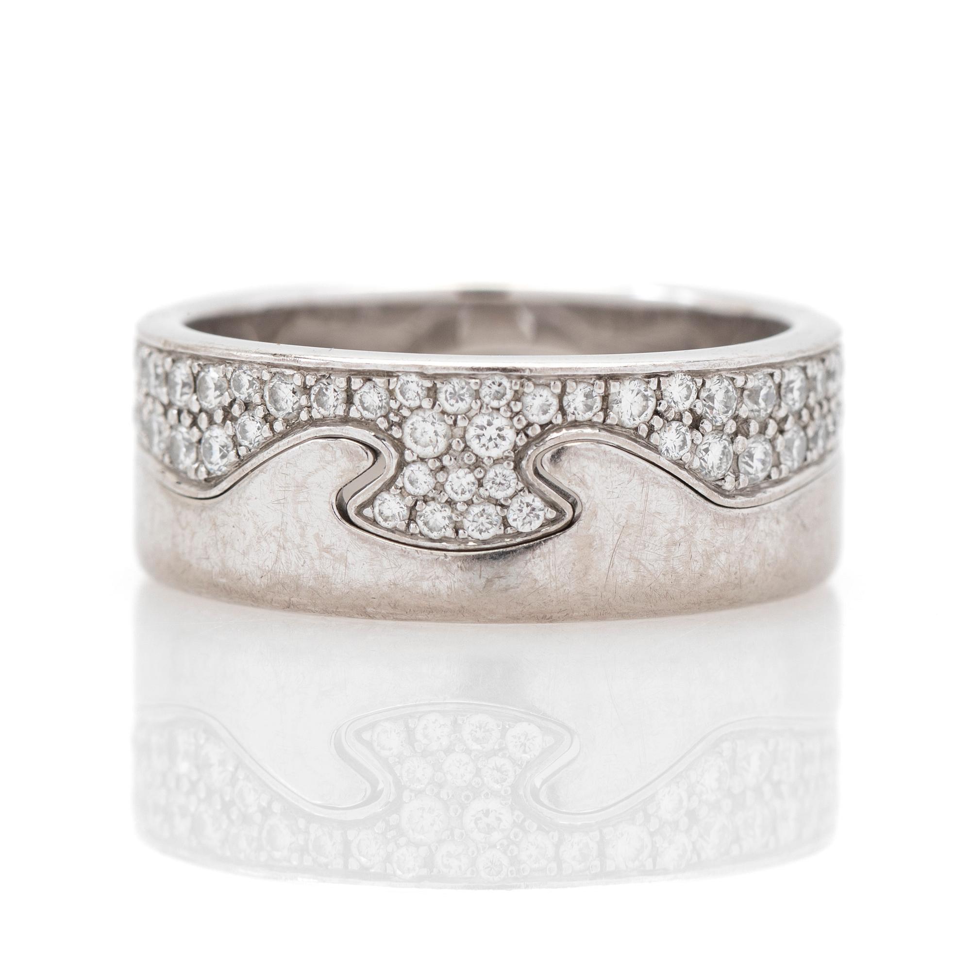 Georg Jensen, ring, "Fusion", 18k white gold with brilliant-cut diamonds.