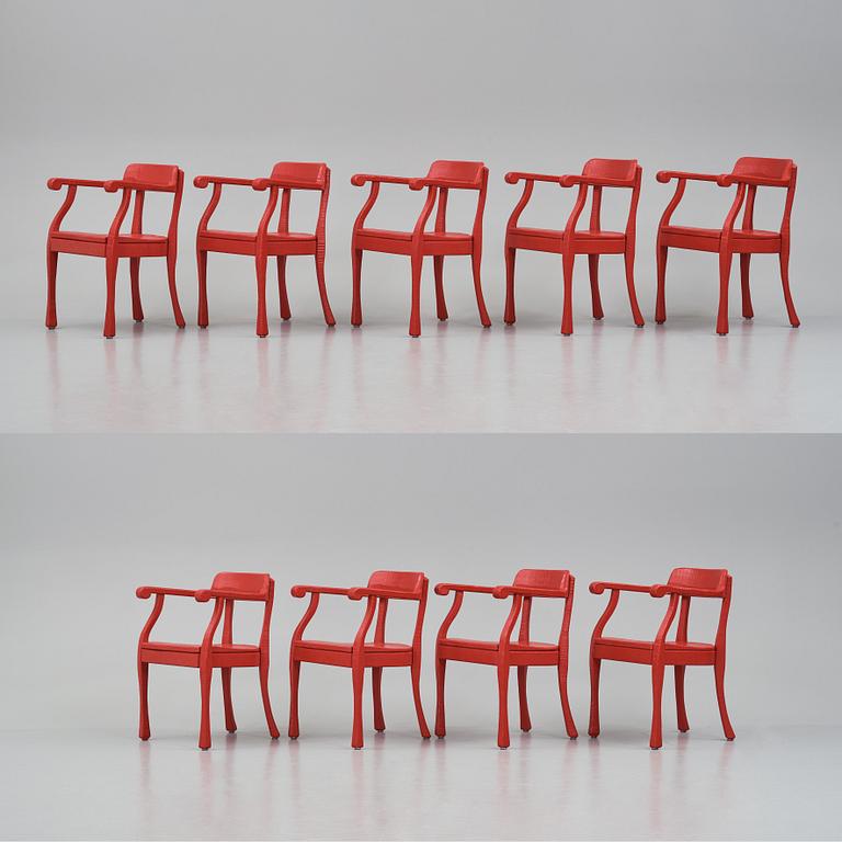 Jens Fager, a set of 9 "Raw" armchairs for Muuto, Denmark, post 2008.