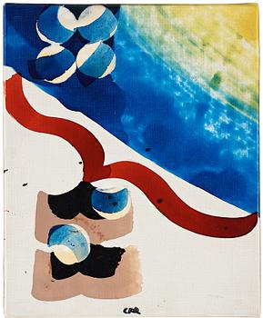 CARL FREDRIK REUTERSWÄRD, laquer and tempera on canvas, signed CFR and dated 1961-62.