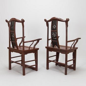 A pair of armchair, China, first half of the 20th century.