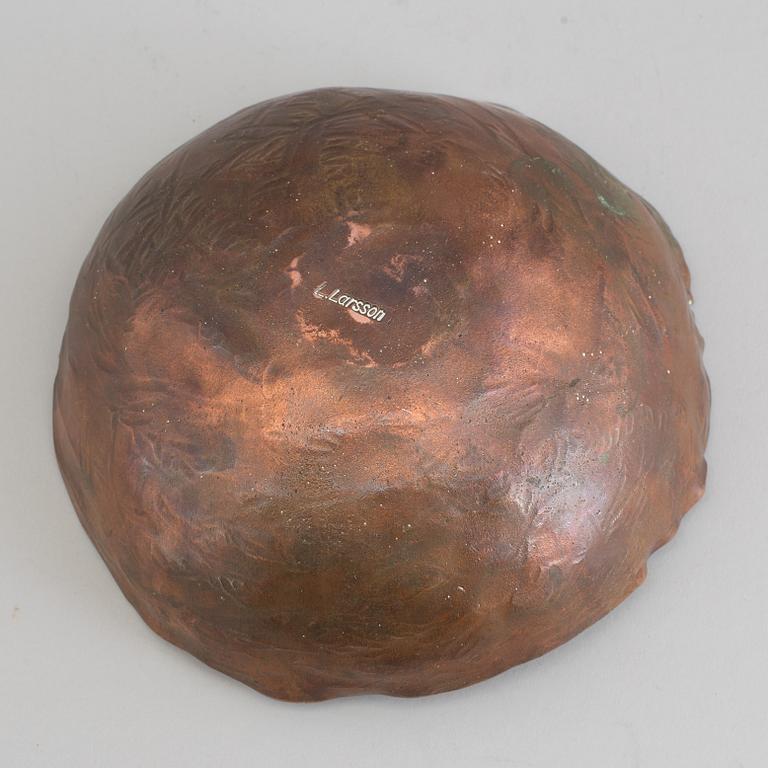 LARS LARSSON, skål/skulptur, brons, signerad.