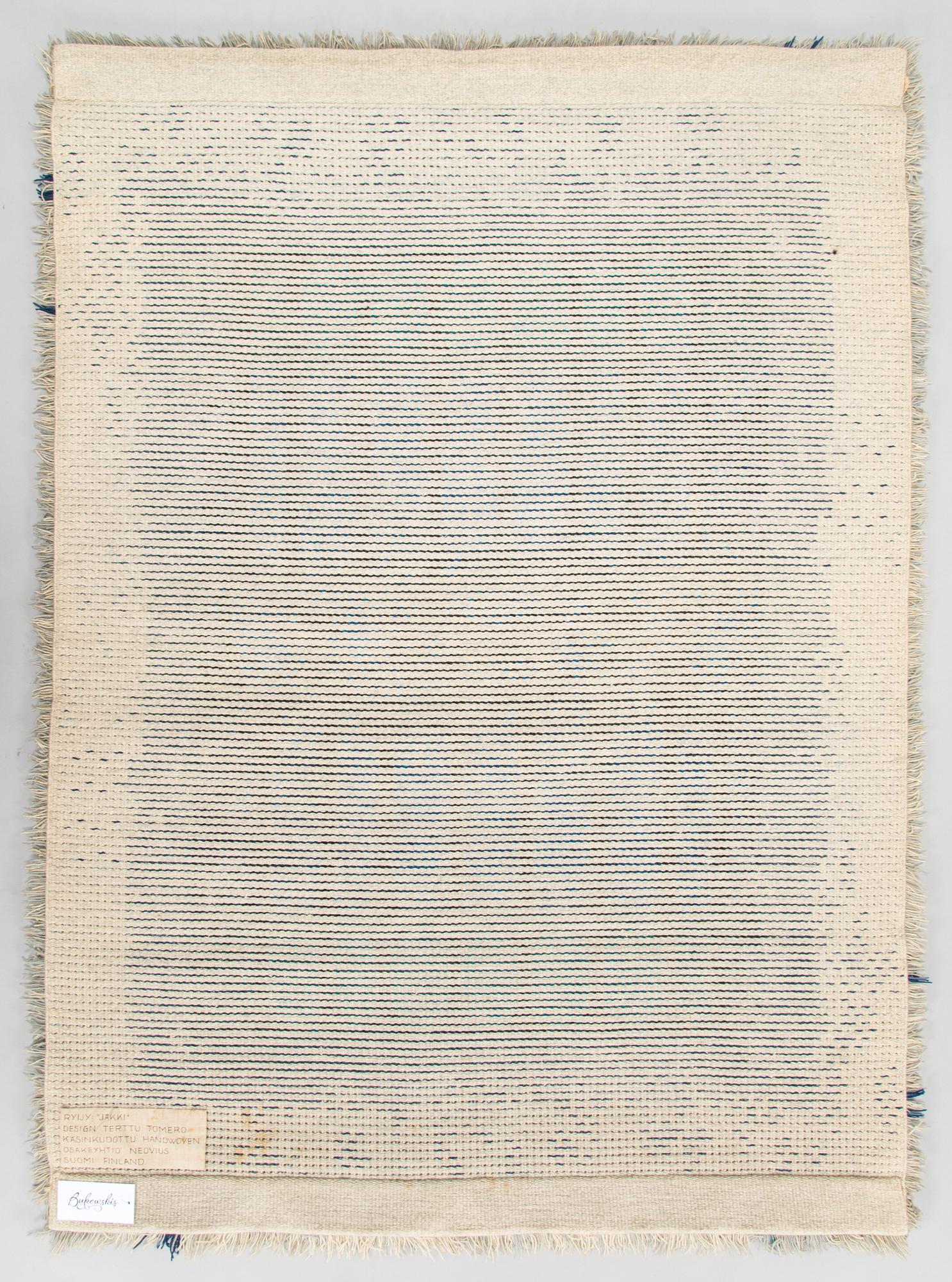 Terttu Tomero, A Finnish long pile Ryijy Rug for Neovius. Circa 155 x 115 cm.