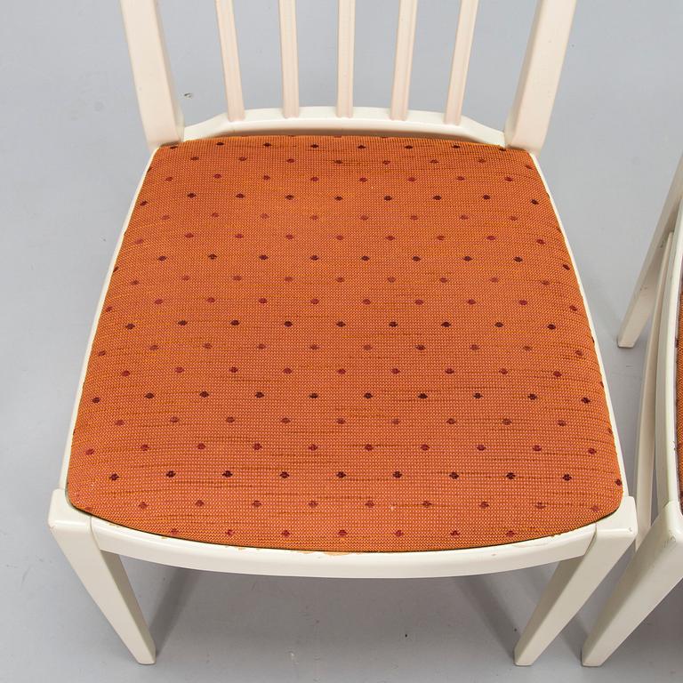 Carl Malmsten, tuoleja, 6 kpl, "Herrgården" sekä ruokapöytä.