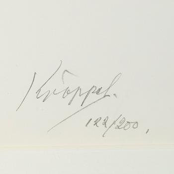 Arvid Knöppel, litografi, signerad och nr 122/200.