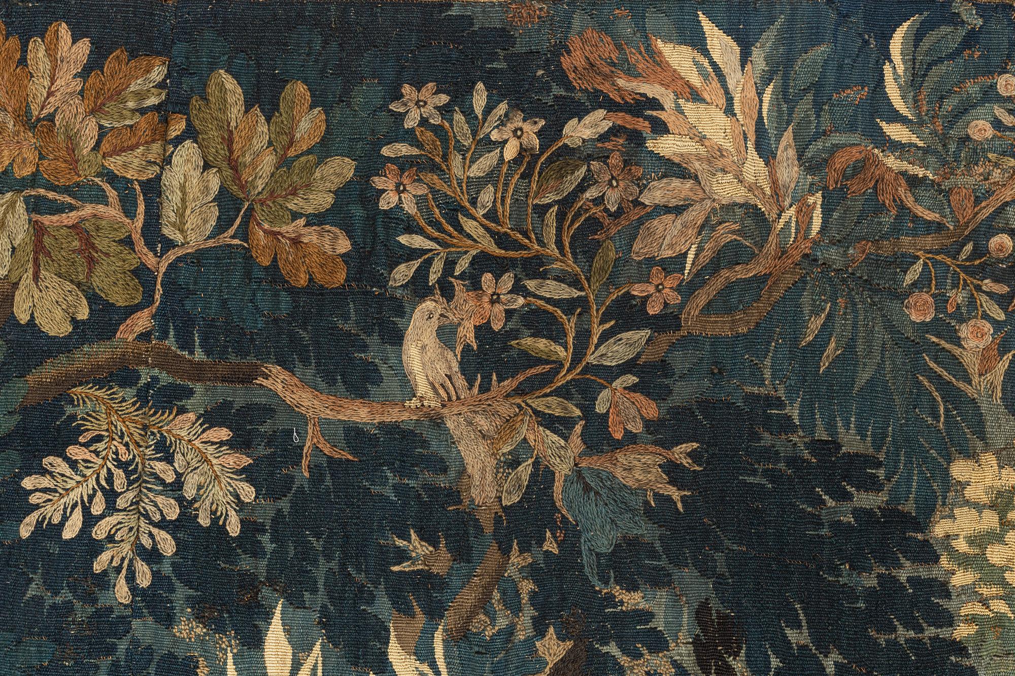 A tapestry, "Verdure", tapestry weave, ca  386 x 289 cm, Flanders, the first half of the 18th century.