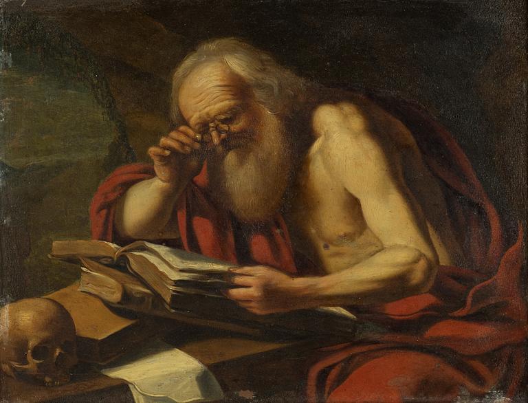 Okänd konstnär, 1700-talets slut, St Hieronymus.