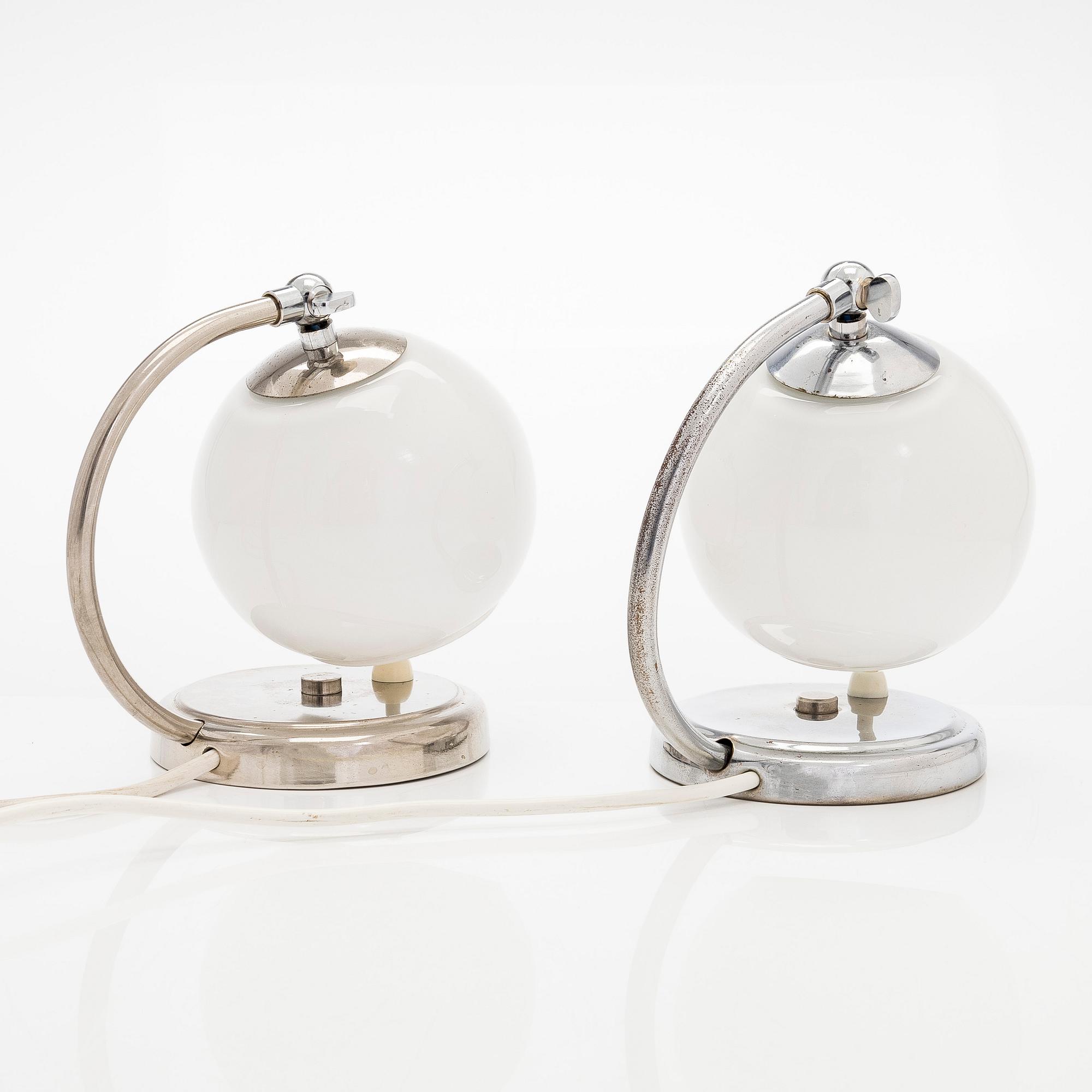 A pair 1930s wall lights / table lamps.
