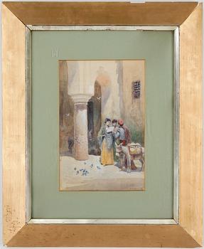Frans Wilhelm Odelmark · FRANS WILHELM ODELMARK, akvarell på papper, signerad.