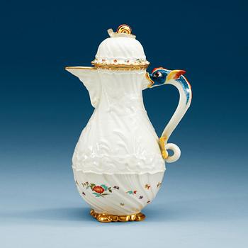 A Meissen teapot with cover, 20th Century.