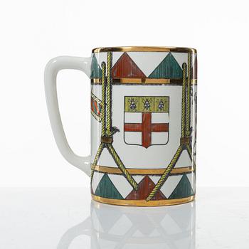 Piero Fornasetti, mug, porcelain, Italy.