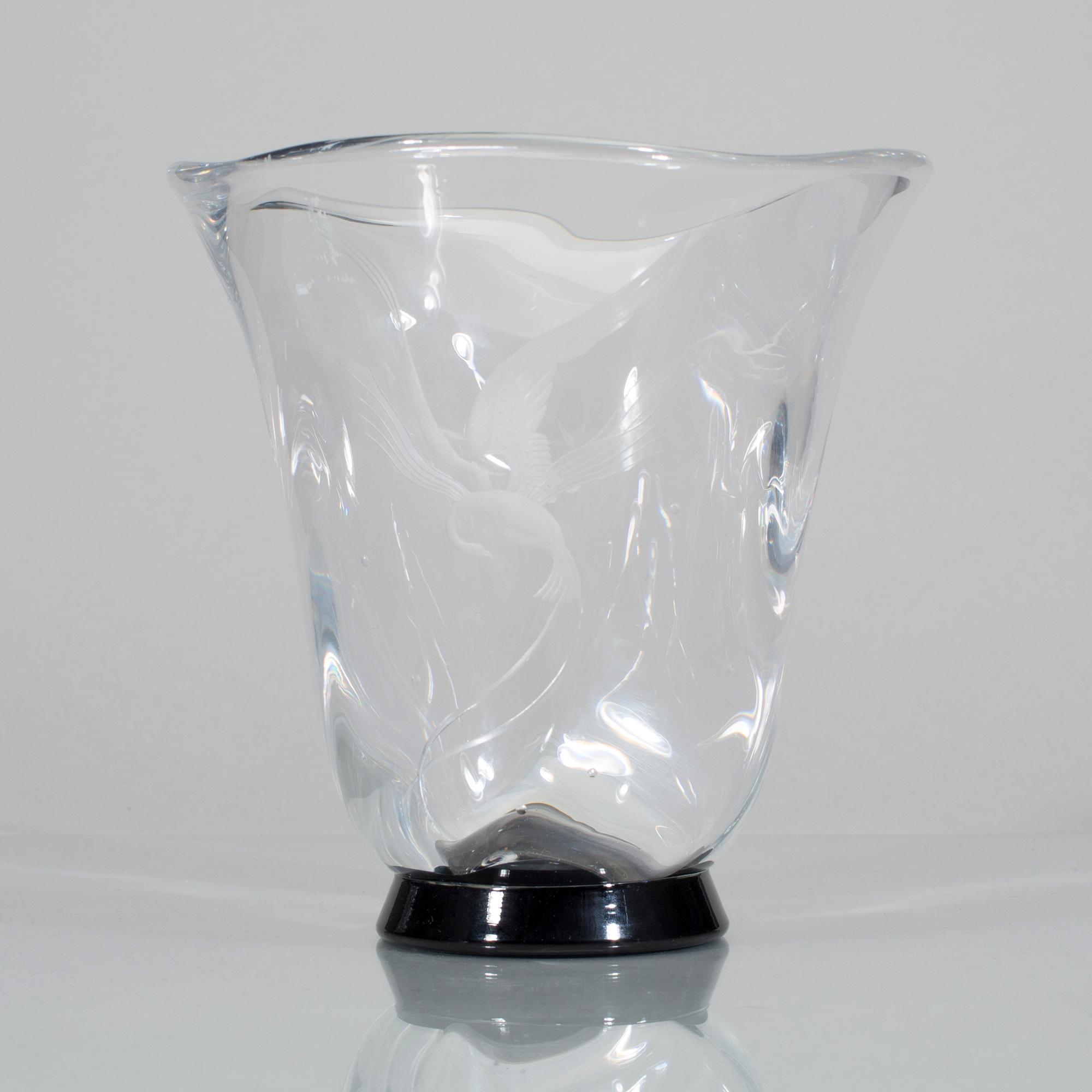 VAS, glas, Vicke Lindstrand, Orrefors, 1930-tal.