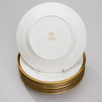 TALLRIKAR, 11 st, poslin, "Nobel", design Karin Björquist, Rörstrand/Gustavsberg.