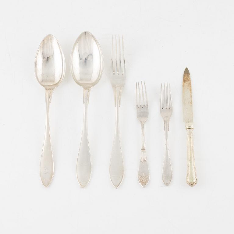 Bestickservisdelar, 25 st, bl.a. CG Hallberg, Stockholm 1938.