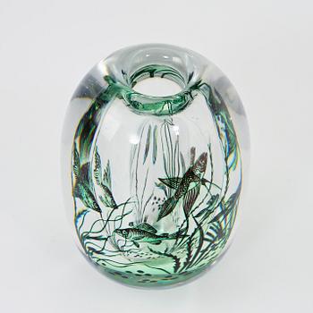 VAS, glas, "Fiskgraal", Edward Hald, Orrefors, 1944, sign.