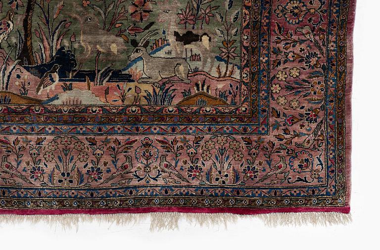 Matta antik silke Keshan, centrala Persien, ca 200 x 127 cm.