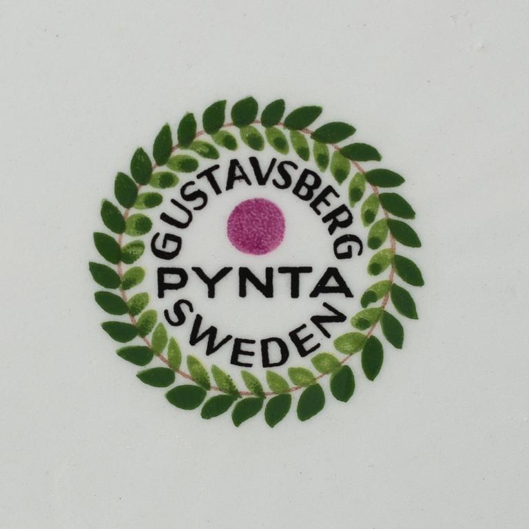 STIG LINDBERG, tallrikar, 8 st, "Pynta", Gustavsberg. I produktion 1962-1965.