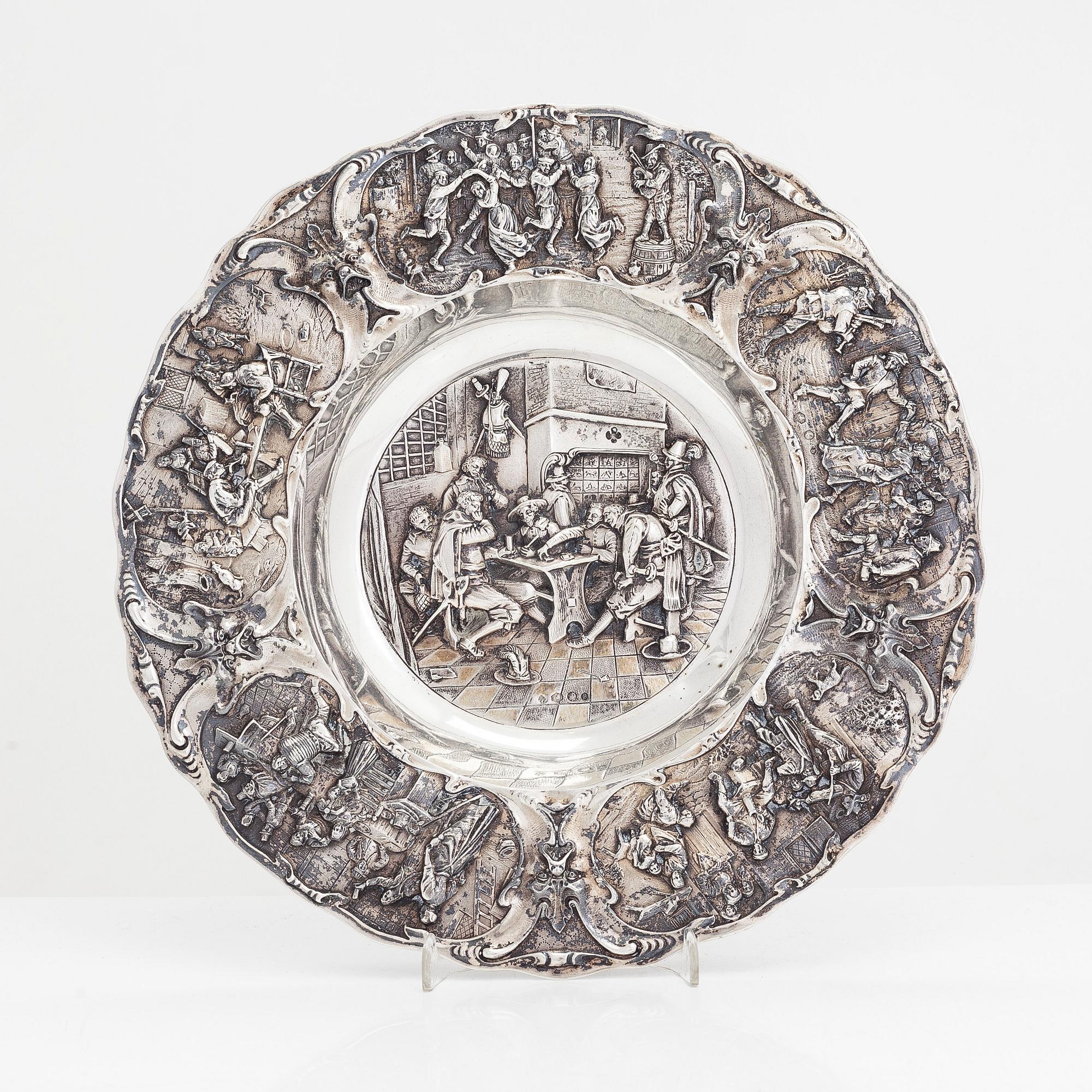 Skål, silver, Zaanlandse Zilversmederijen, Amsterdam, Holland 1961.