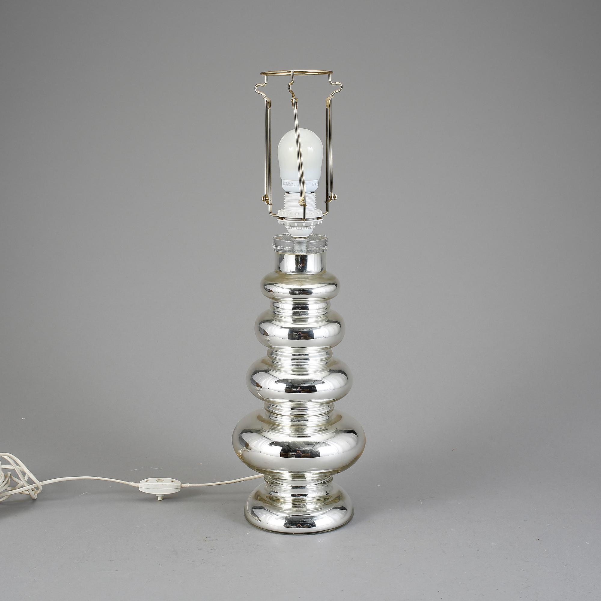 BORDSLAMPA, möjligen Monica Backström, Boda glasbruk, 1960-tal.