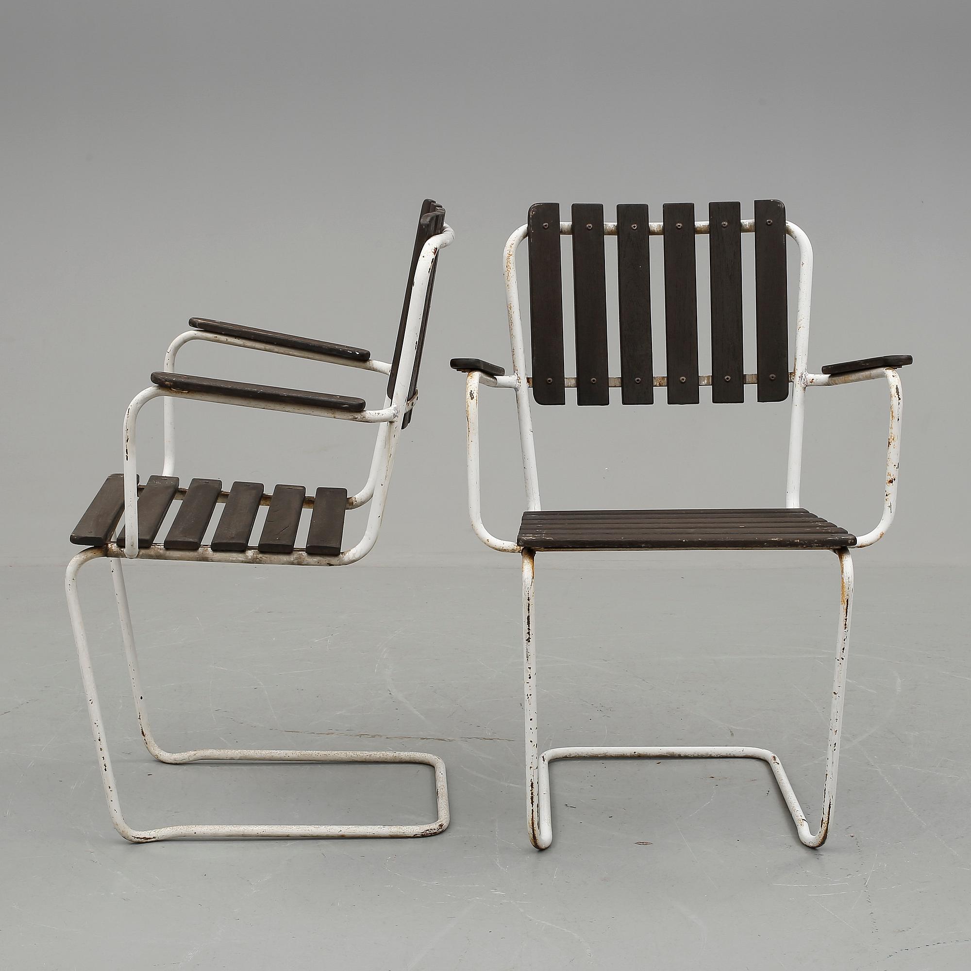 TRÄDGÅRDSGRUPP, 5 delar, möjligen Grythyttan. 1900-talets mitt.