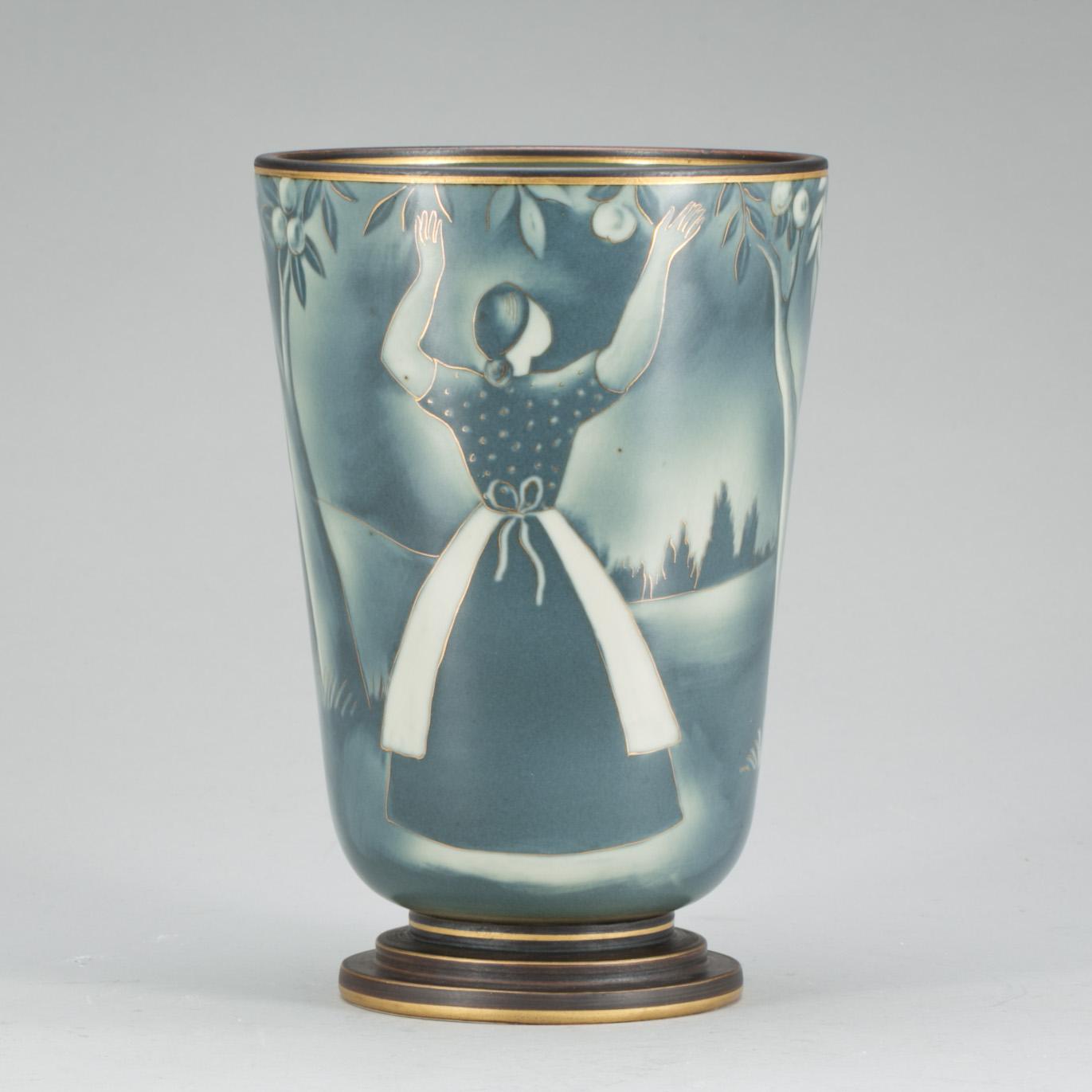 VAS, stengods, "Flambé", Gunnar Nylund, Rörstrand.