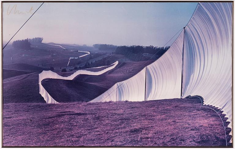 CHRISTO & JEANNE-CLAUDE, affisch, offset, tryckt signatur.