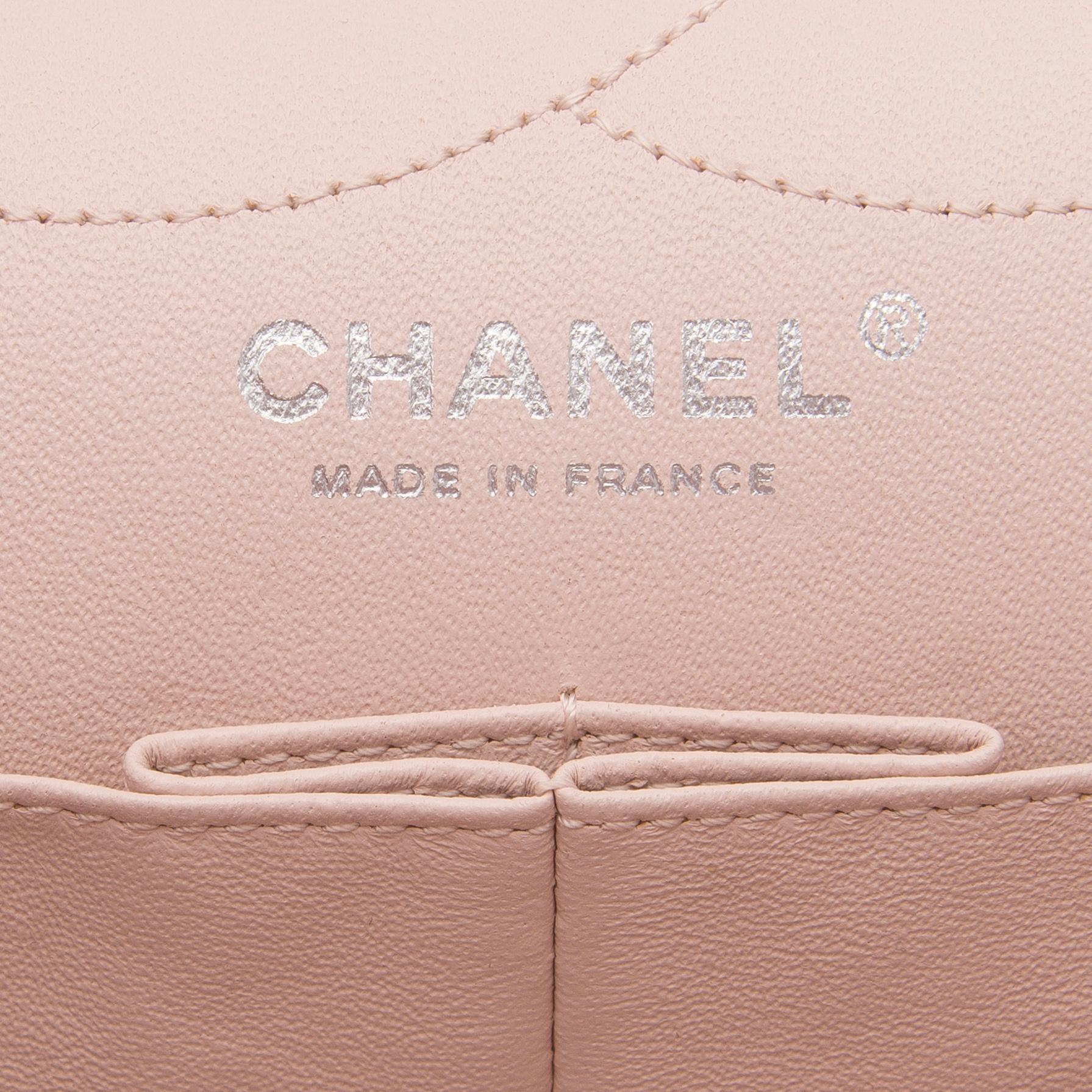 Pink White Ombre Degrade 2.55 Reissue 227 Jumbo Double Flap Bag.
