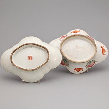 FAT, 2 st, porslin, Kina 1800/1900-tal.