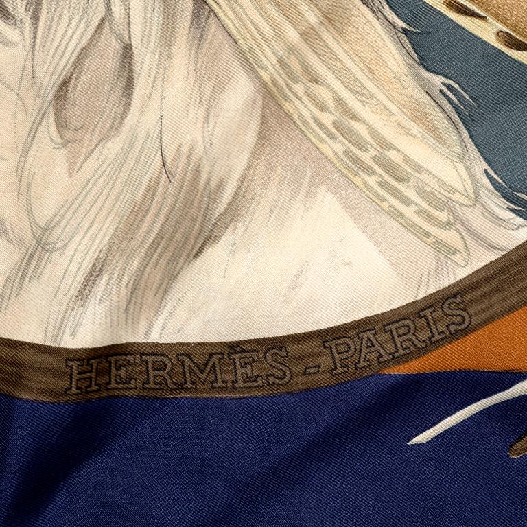 Hermès, scarf, "Chiens au Rapport".