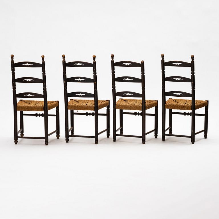 Axel Einar Hjorth, a set of 4 chairs, "Blidö", Nordiska kompaniet, 1929.