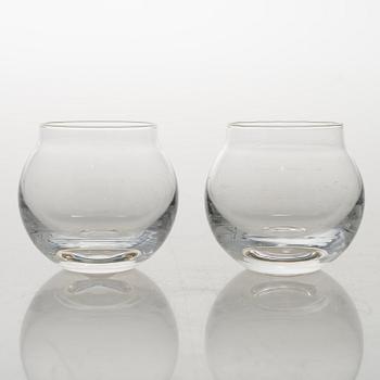 TIMO SARPANEVA, juomalaseja, 12 kpl, "Pallo", Iittala 1990-luku.