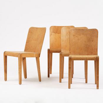 Swedish Modern, a set of four chairs, 1930s.