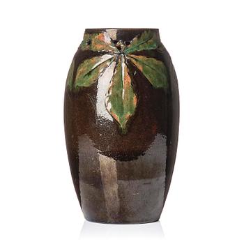 88. Hilma Persson-Hjelm, a glazed earthenware art nouveau vase, executed in her own studio, Arvika 1911. No 1542.