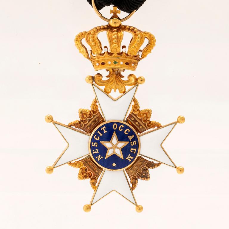 Royal Order of the North Star 18K gold and enamel CF Carlman Stockholm.