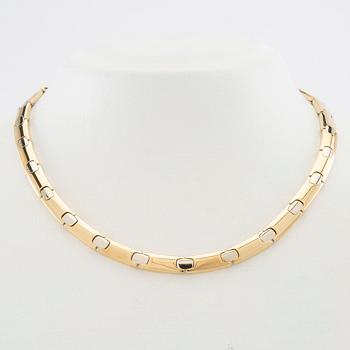 Necklace 18K red and white gold.