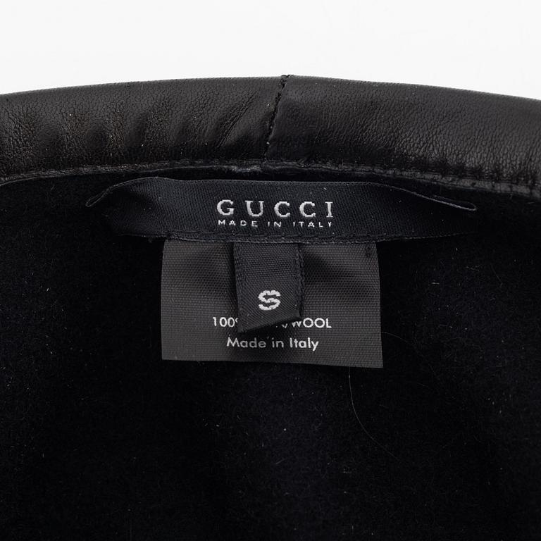 Gucci, a black wool beret, size S.