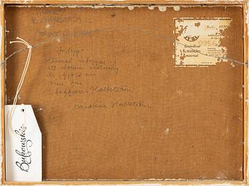 Staffan Hallström, oil on panel, certificated verso.