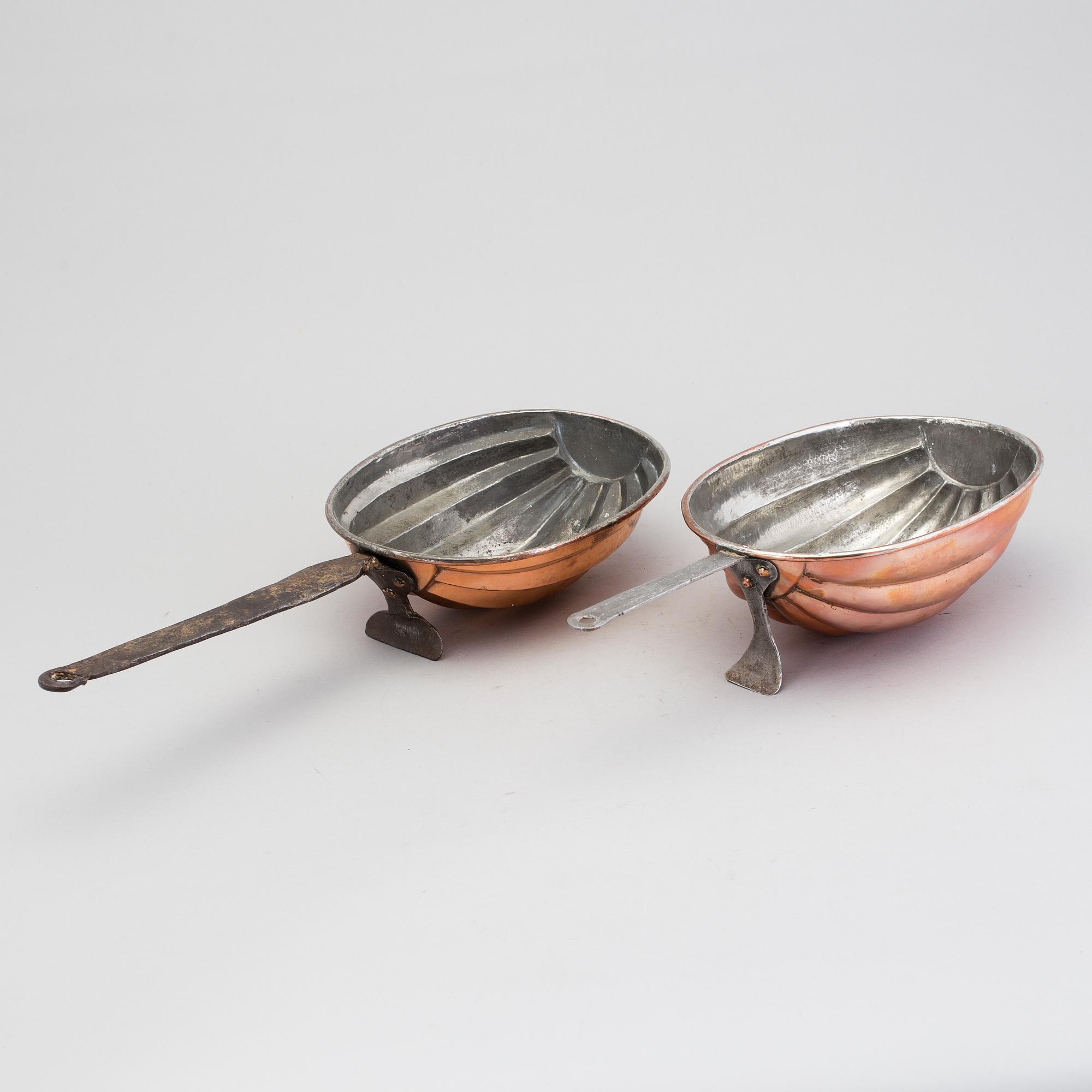 Two copper aspic molds 19th century.