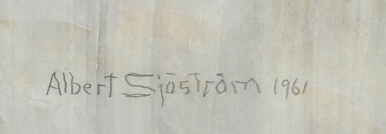 ALBERT SJÖSTRÖM, gouache, sign och dat 1961.