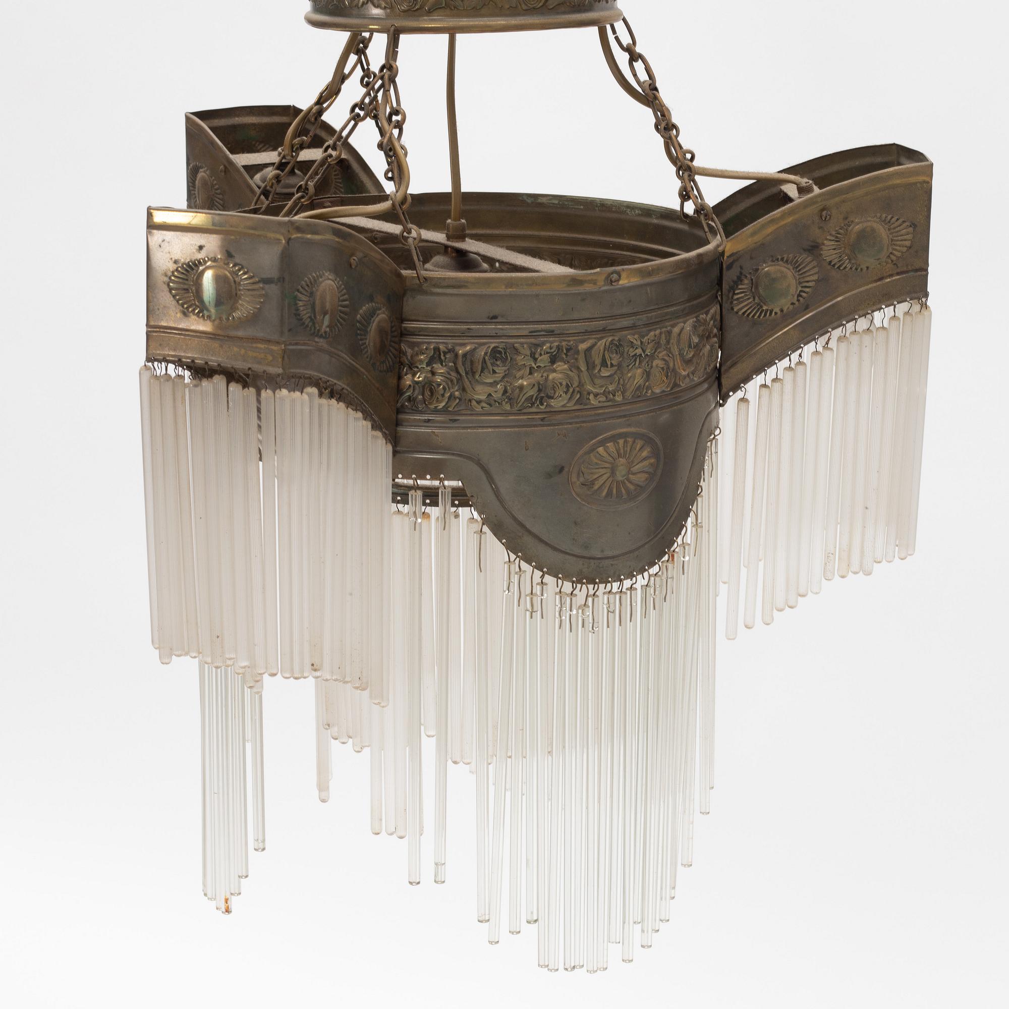 Ceiling lamp, Art Nouveau, early 20th century.